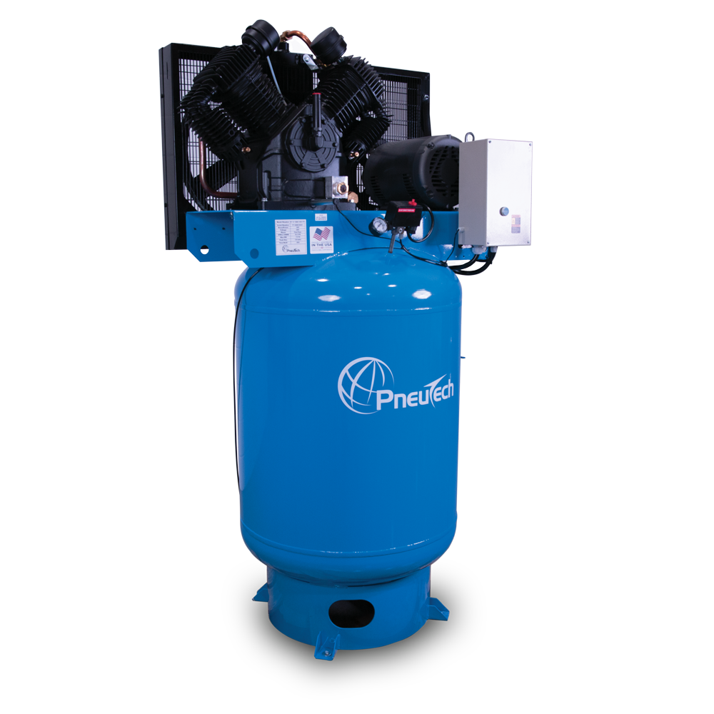 PneuTech PF Series 7.5HP 80 Gallon Vertical Two Stage Compressor Photo