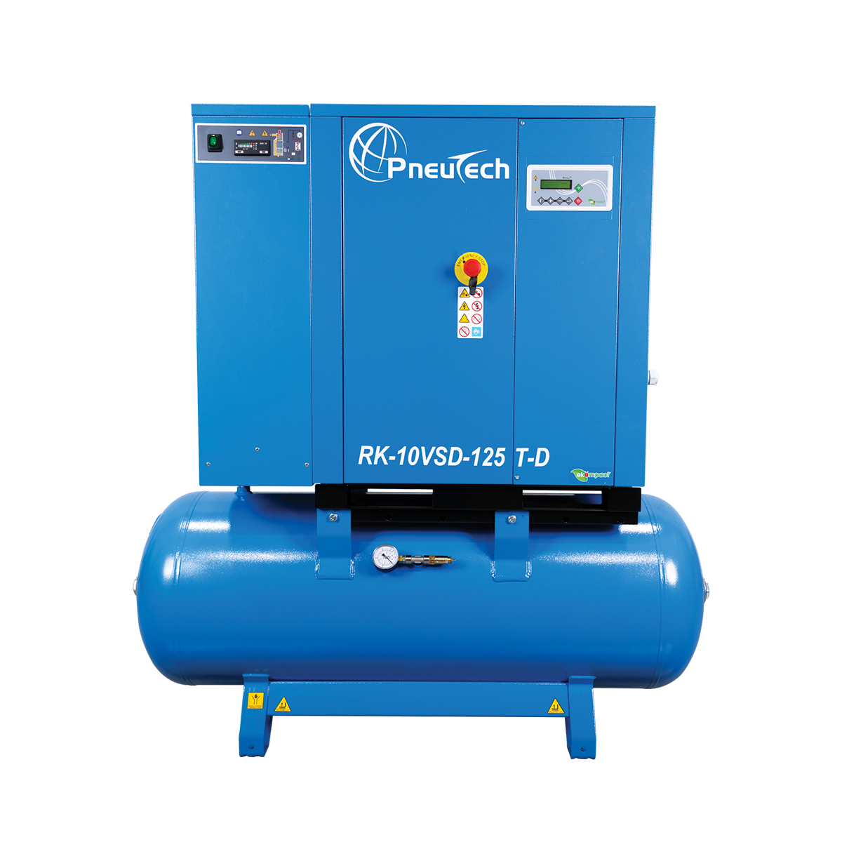 PneuTech RK-10VSD-115T-D Rotary Screw Air Compressor - Variable Speed with Integrated Dryer 460V Photo
