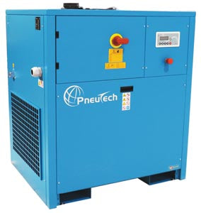 PneuTech Rotary Screw Fixed Speed Air Compressor, 75 HP, 125 PSI, Base ...