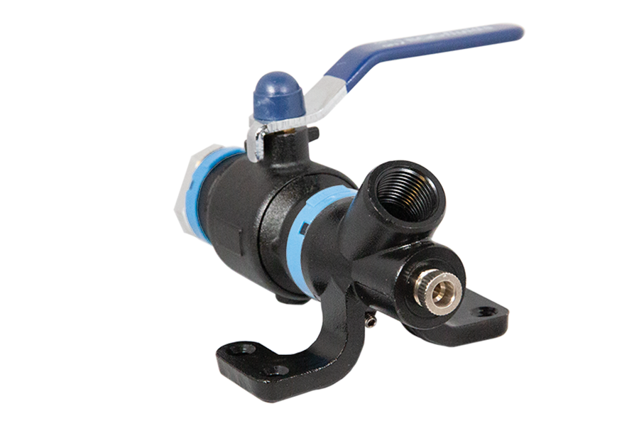 UnipipeAIR Wall Mounted Drop End with 20mm Ball Valve Photo