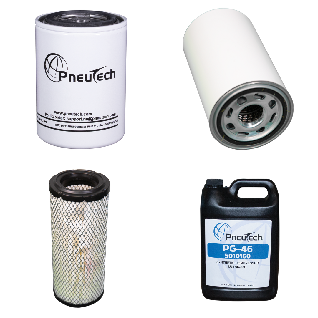 PneuTech 30HP Variable Speed Rotary Screw 4000 Hour Service Kit Photo