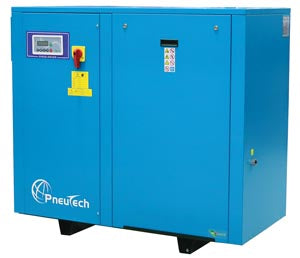 PneuTech Variable Speed Drive Rotary Screw Air Compressor, 25 HP, 115 ...