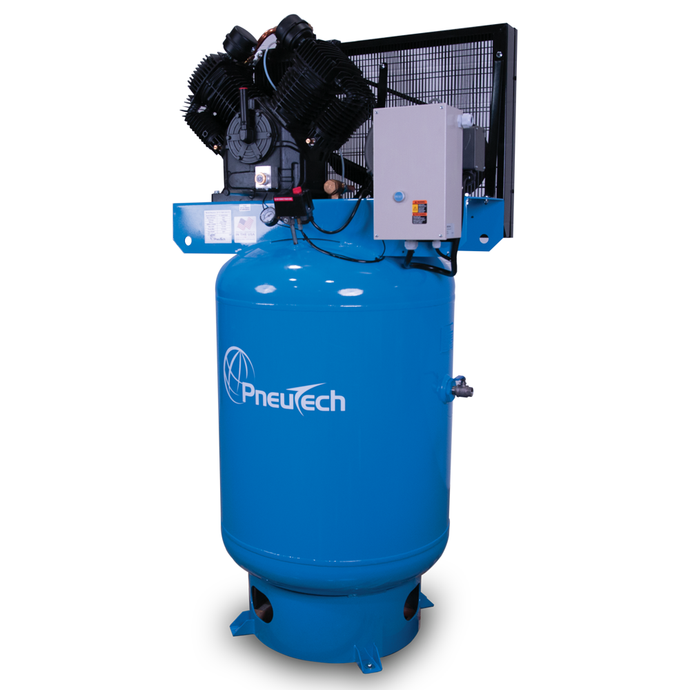 PneuTech PF Series 10 HP 120 Gallon Vertical Two Stage Compressor (Fully Packaged) Photo