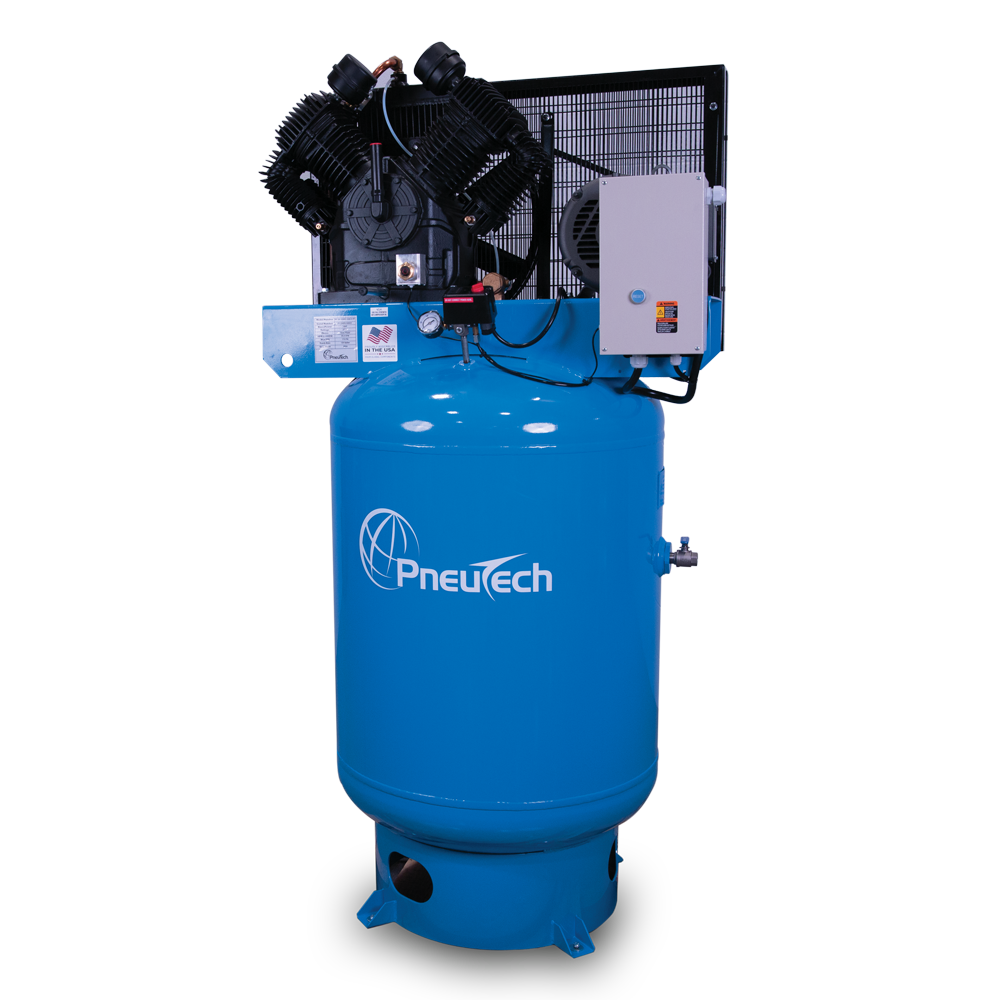 PneuTech PF Series 7.5HP 80 Gallon Vertical Two Stage Compressor (Fully Packaged) Photo