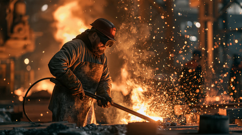 Foundry and heavy metal manufacturing air compressors