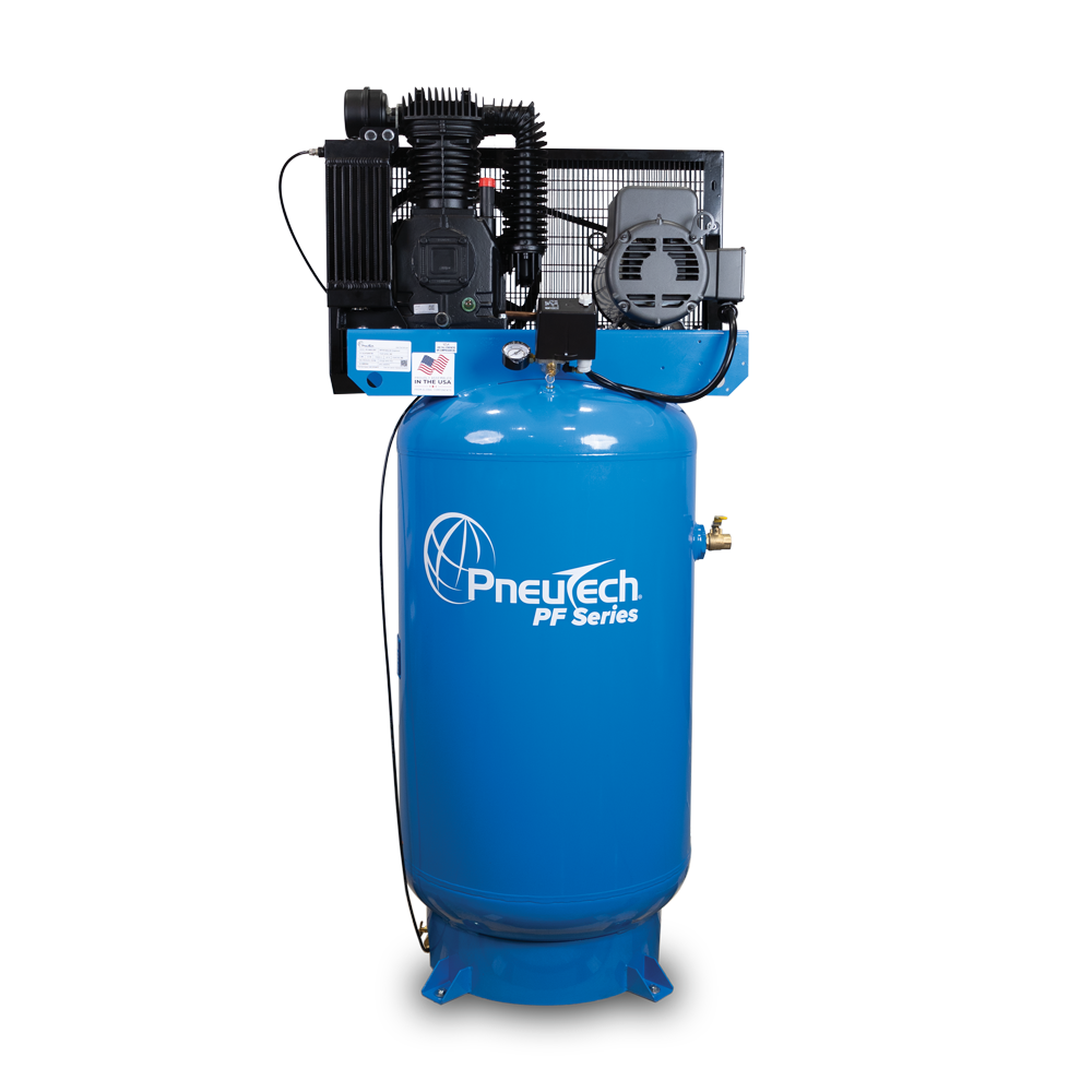 PneuTech PF Series  5HP 80 Gallon Vertical Two Stage Compressor Photo