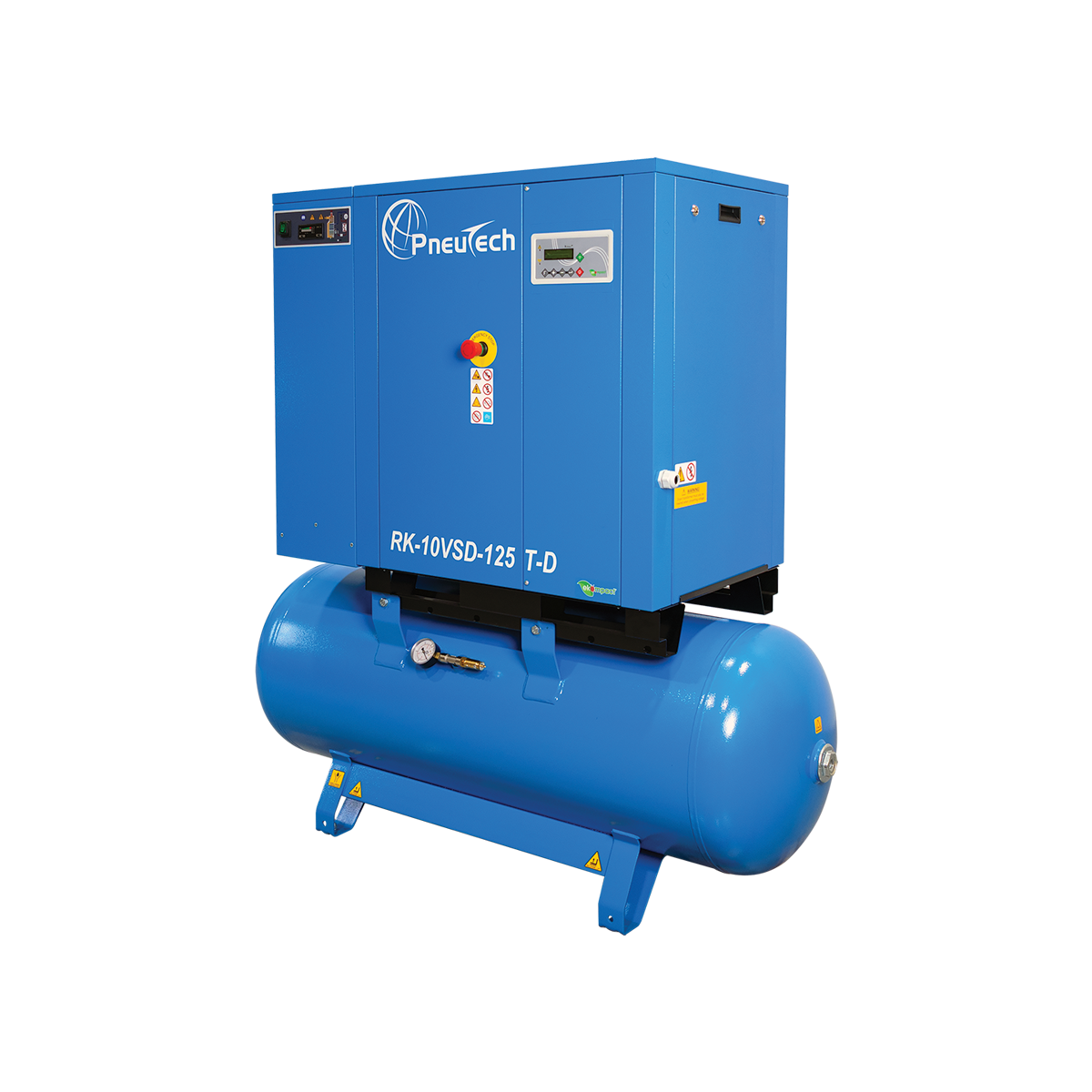 PneuTech RK-10VSD-115T-D Rotary Screw Air Compressor - Variable Speed with Integrated Dryer 460V Photo