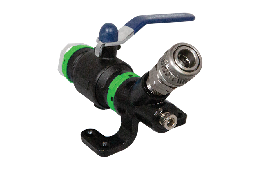 Wall Mounted Drop End with 20mm Ball Valve and Single 1/4