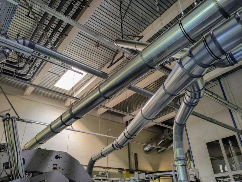 Compressed air for powder coating and paint booths