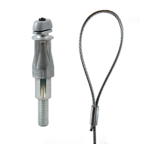  Adjustable Wire Hanger #2 with 3/8” Stud Side Exit Wire Grip and Looped 5/64” Cable Photo